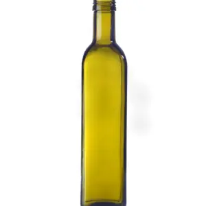 شیشه زیتونی 500 سی‌سی چهارگوش